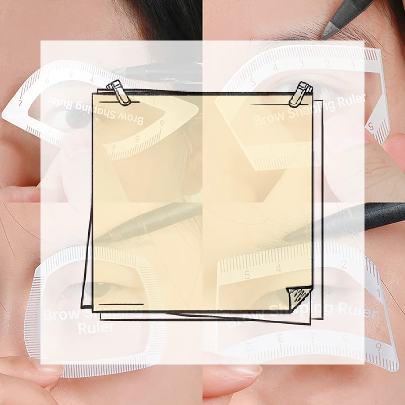 

1 шт., линейка для картирования бровей, линейка для формирования бровей, 1 минута, быстрый рисунок, дизайн для бровей, легкий инструмент, трафареты для микроблейдинга и перманентного макияжа