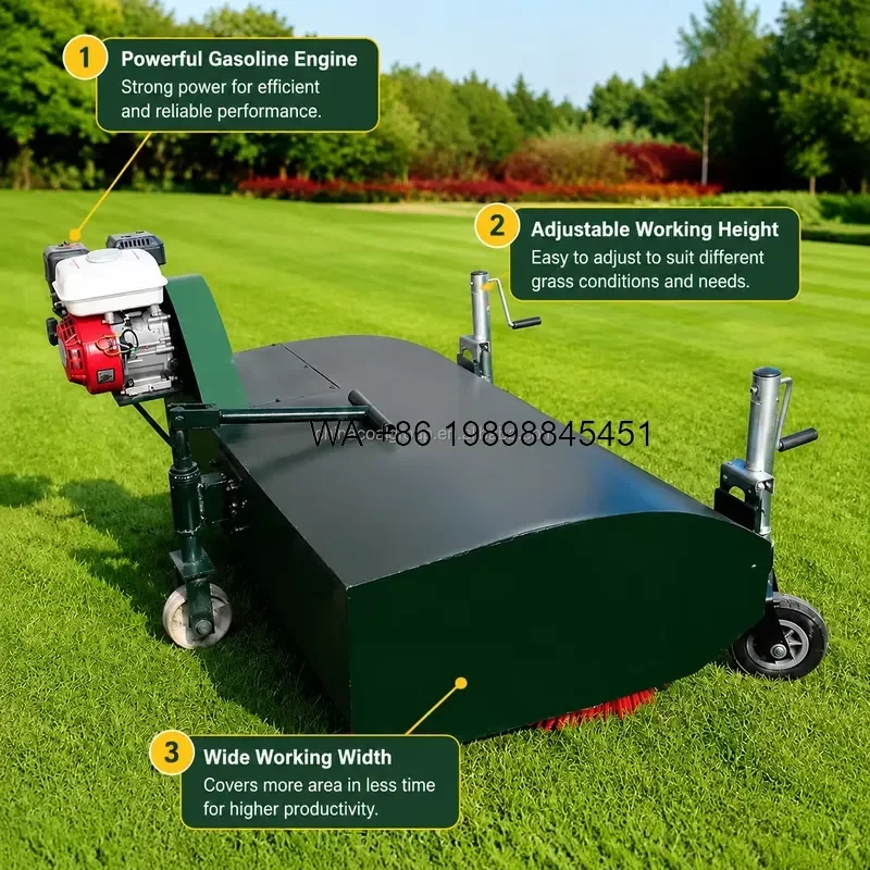 Wmwmnu Professional Lawn Raker Scarifier for Garden Park and Sports Turf Maintenance