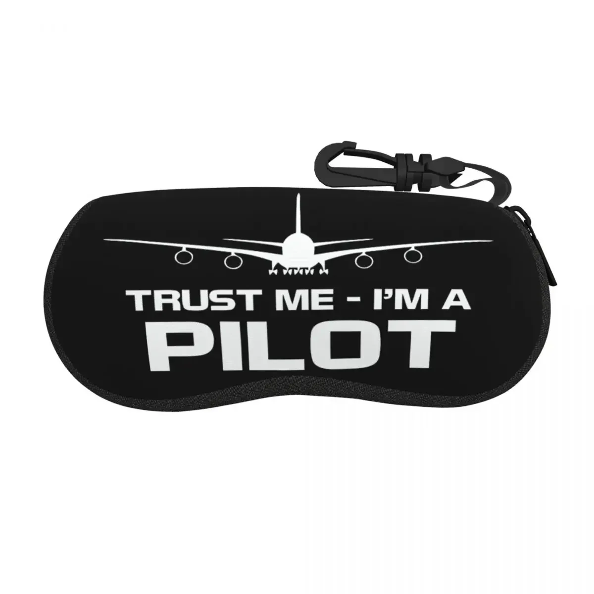 Custom Trust Me IM A Pilot Shell Eyeglasses Case Fashion Plane Flying Aeroplane Aviation Gift Glasses  Sunglasses Box Pouch