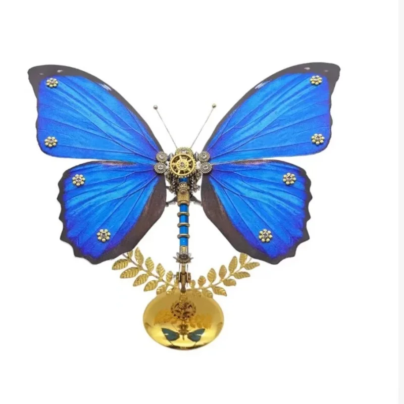 3d quebra-cabeça borboleta kits de modelo de construção de metal para crianças adultos mecânico punk insetos brinquedos diy montar brinquedo presente-150 peças