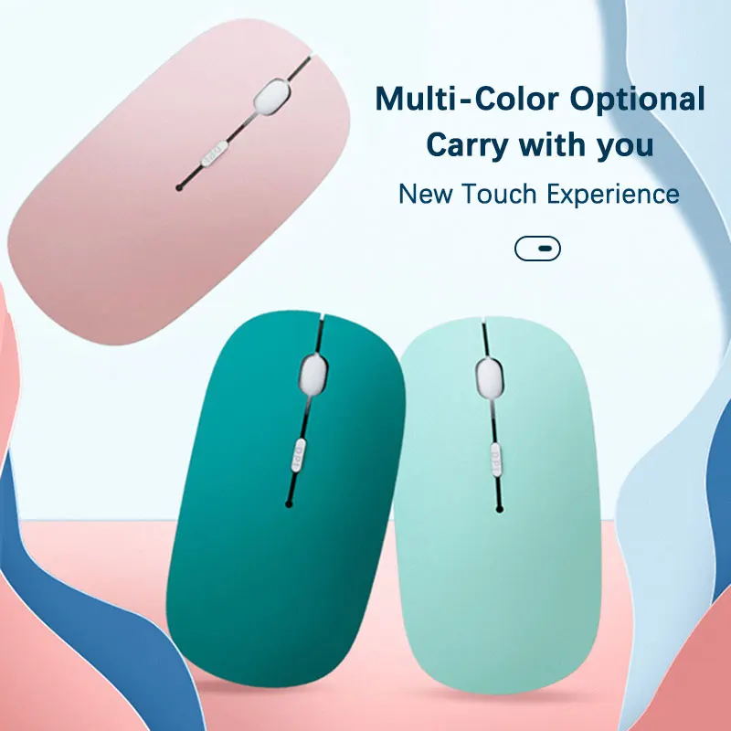 Bluetooth-compatible Mouse Wireless Mouse Silent Computer Mice Portable for Laptop iPad Air Pro Tablet Working Gaming Mouse