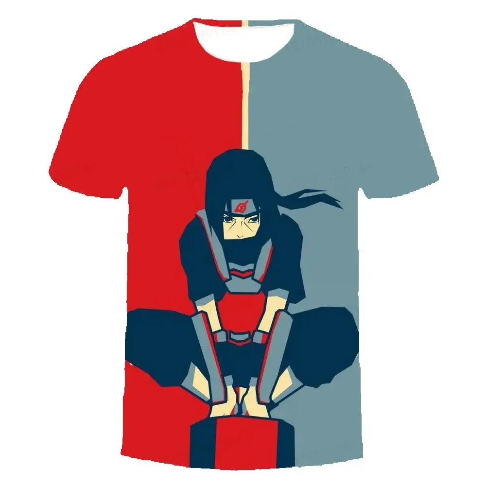 ساسوكي بنين بنات تي شيرت ناروتو تي شيرت رجالي ثلاثية الأبعاد طباعة كاكاشي قصيرة الأكمام انمي ياباني تي شيرت رجالي Akatsuki الرجال الملابس #5