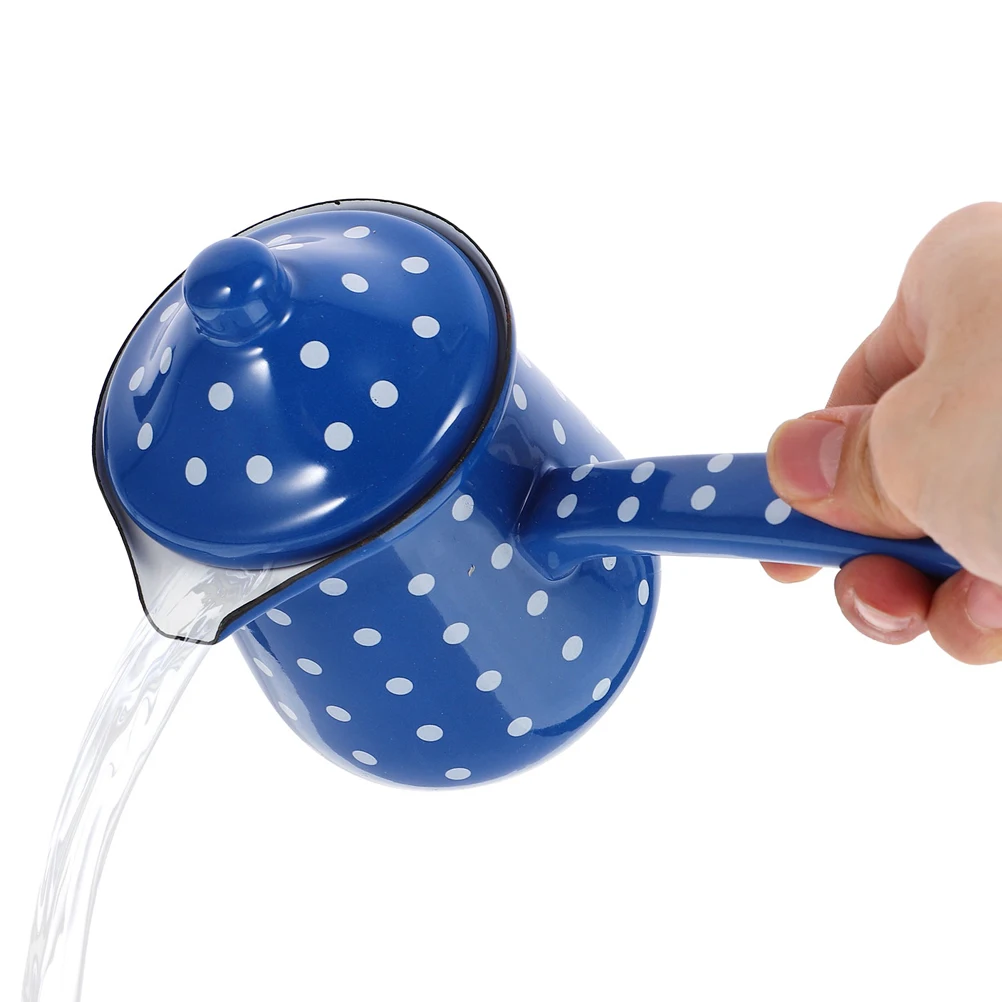 

Retro Enamel Pot Multi-Function Reusable Kettle Wear-Resistant Container For Hot Cold Drinks Turkish Coffee Making Pot Home Use