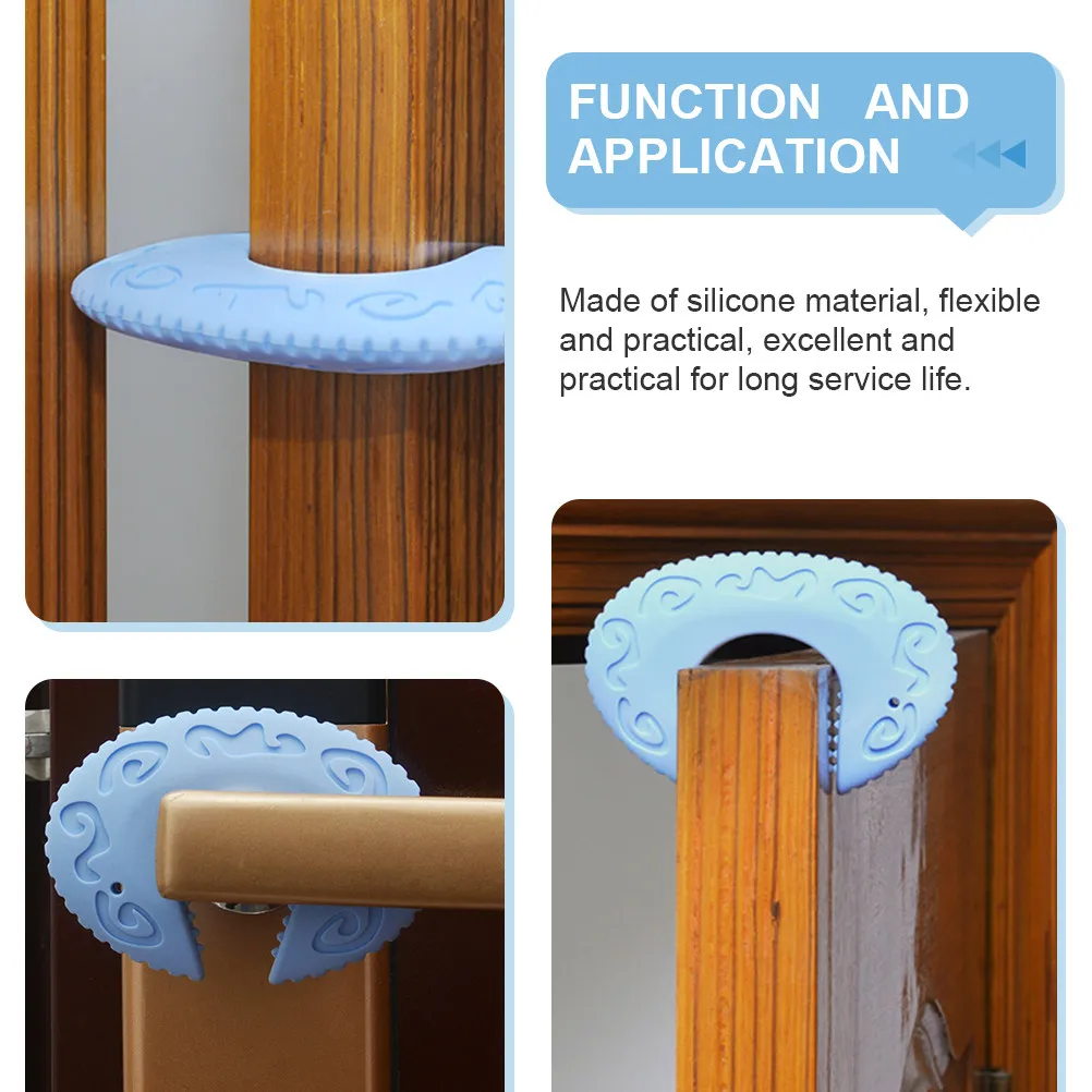 3Pcs Silicone Door Stop Door Stopper Flexible Safe Lock Deadbolt Stopper Home Anti-Pinch Guard -Proof Tool
