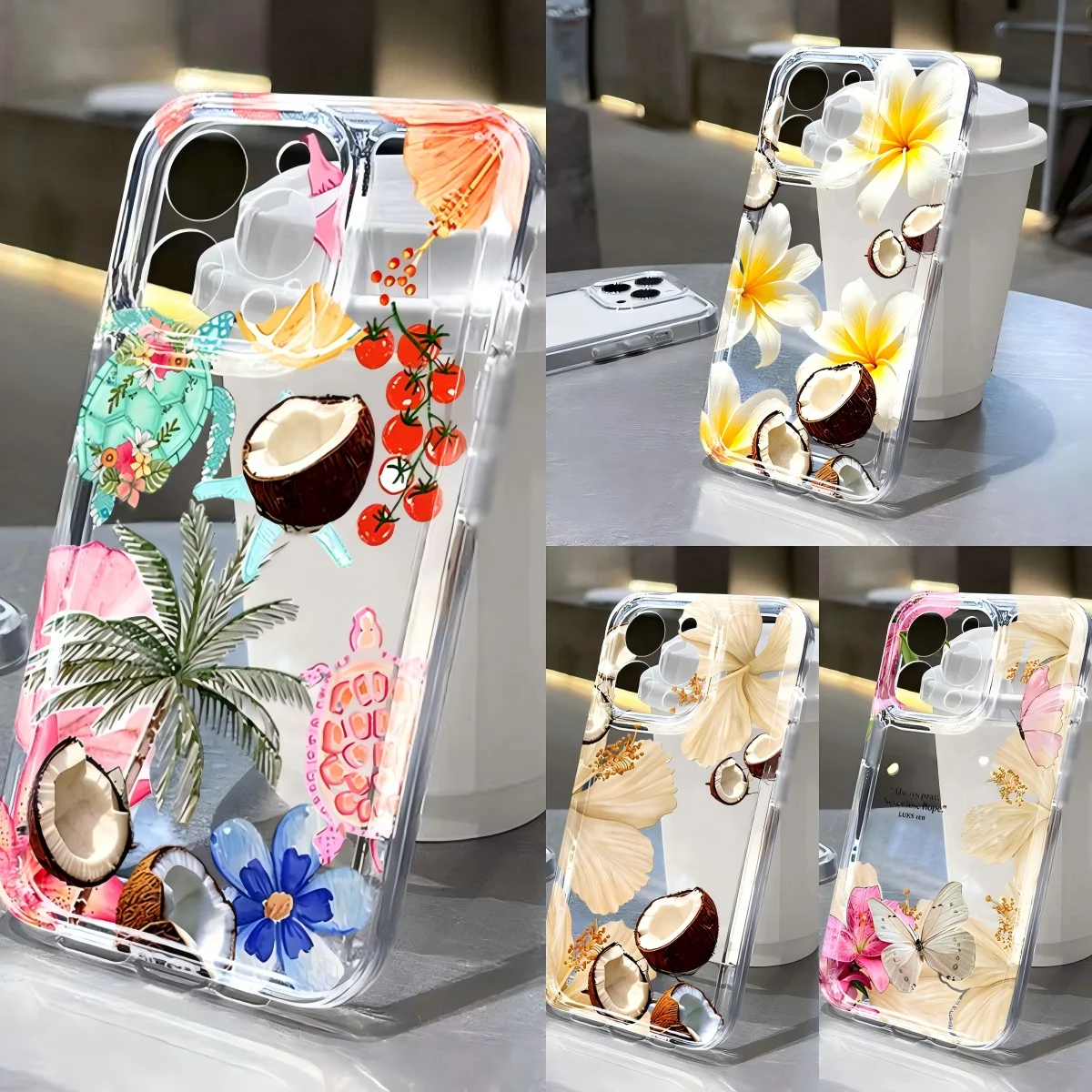 INS Hibiscus Flower Phone Case For Samsung Galaxy S26 S25 S24 S23 S22 S21 FE Note20 Note10 Edge Plus Ultra Lite 5G Clear Cover