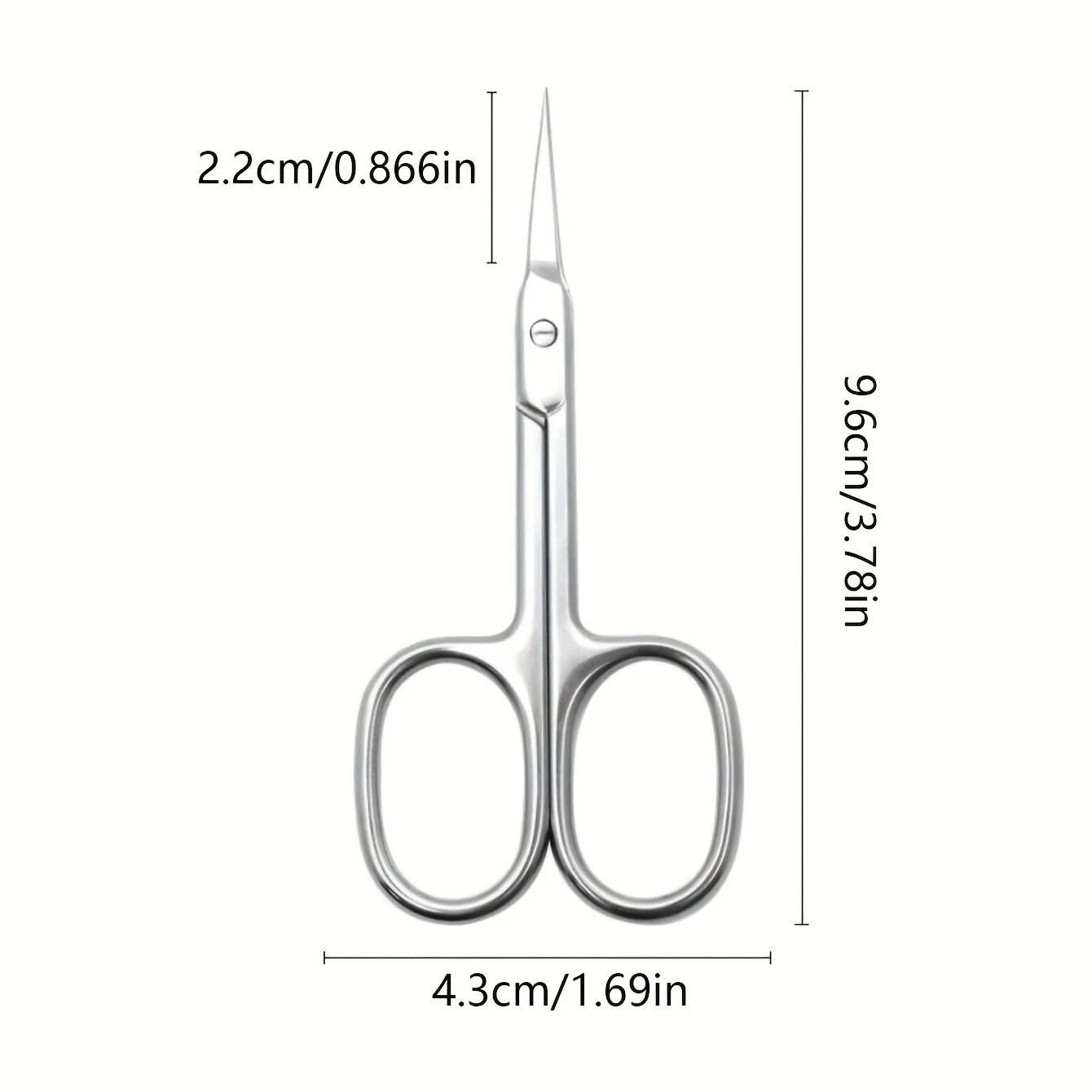 Ciseaux à cuticules professionnels en acier inoxydable et ciseaux de beauté coupe-cuticules à ongles coupe-cuticules 1 lame incurvée pointue