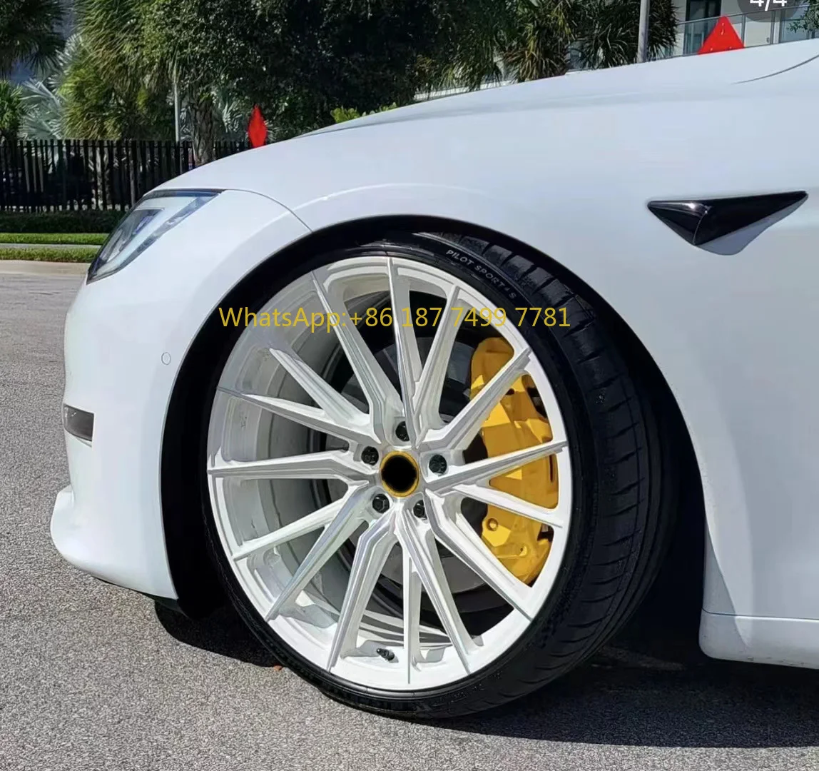 

Racing Aftermarket Alloy Wheels for . Model Y 5X114.3 20 Inch White Paint Multi Spoke for . Model 3 Rims