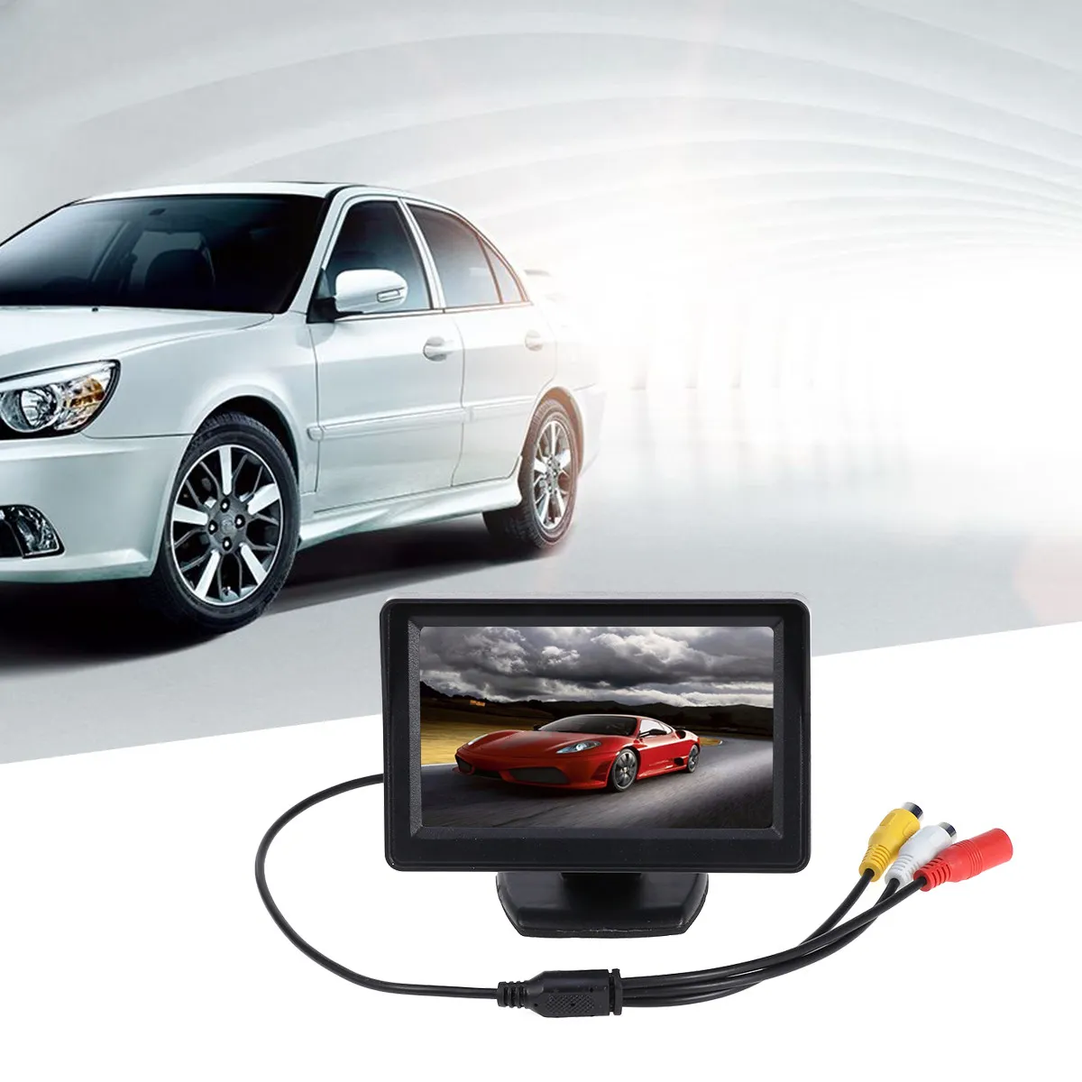 

4.3 Inch Hd LCD Car Rear Night Vision Backup Camera Kit Waterproof Reverse Parking Monitor Display Distance Scale