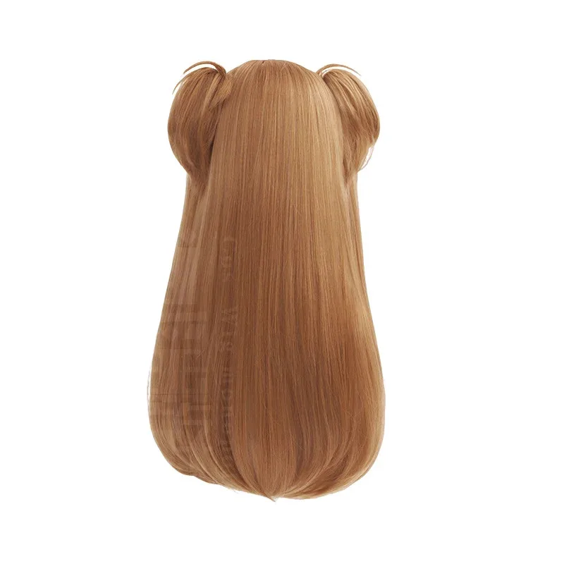 

qq34High quality Anime Asuka Cos 70CM Brown Medium Long Heat-resistant Synthetic Hair Halloween Party Cosplay Wigs+wig Cap