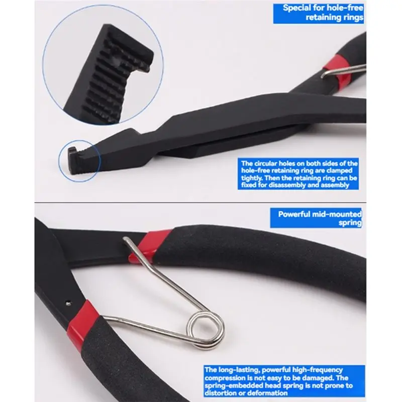 High Carbon Steel Retaining Ring Pliers 40Mm Opening 2Mm Thickness Snap Ring Tool For Repair Circ Clip Ring Openers Circlip