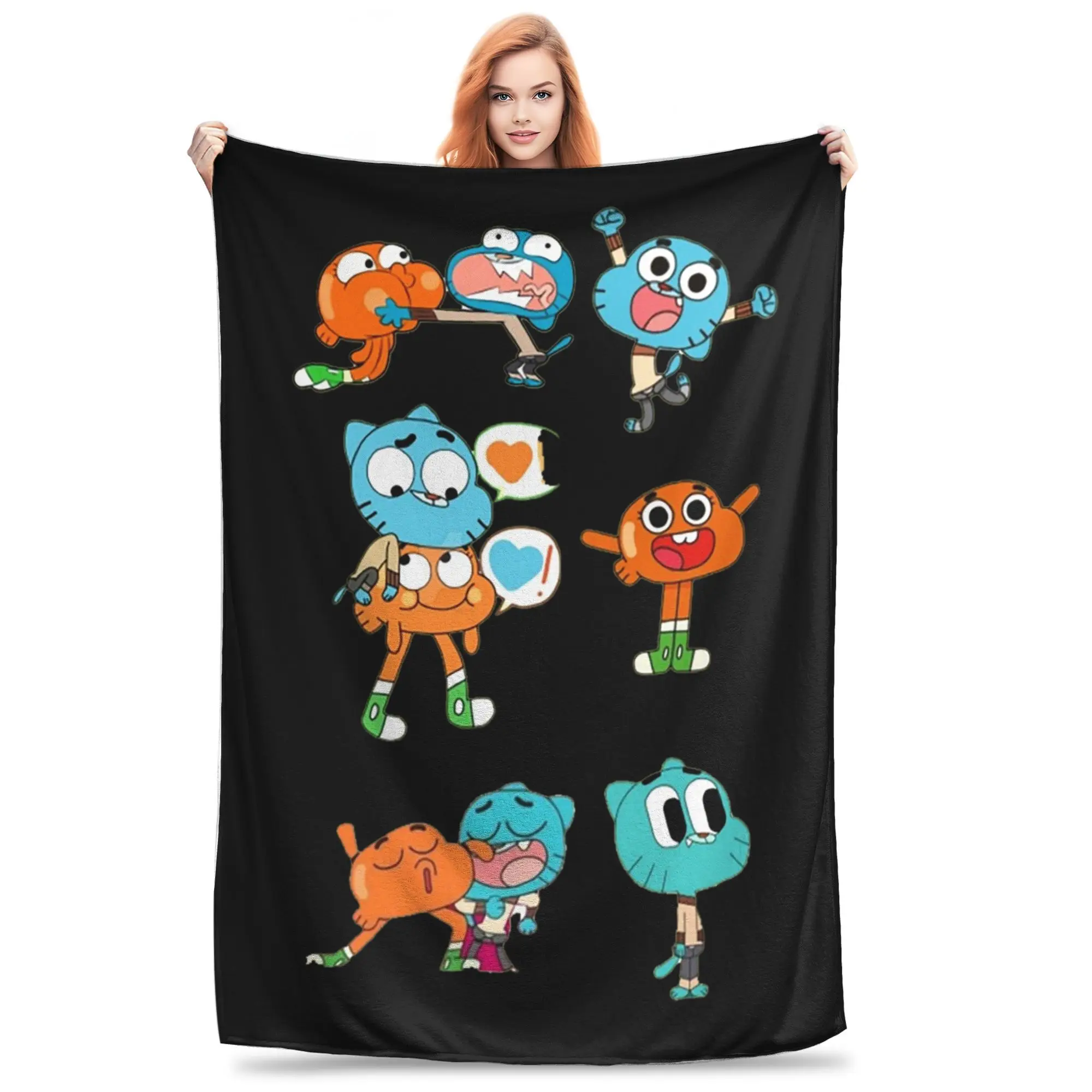 gumball Blankets Soft Warm Flannel Throw Blanket Cover for Bed Living room Picnic Travel Home Couch