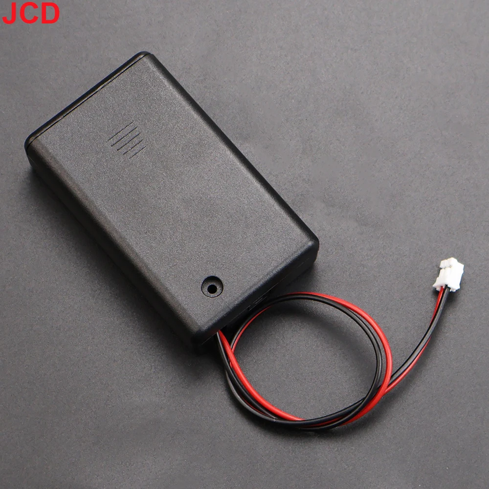 JCD 3 Slot AAA Battery Holder With PH2.0 XH2.54 Dupont SM Male Female Plug Terminal Leadwire Battery Storage Cover Box W/ Switch