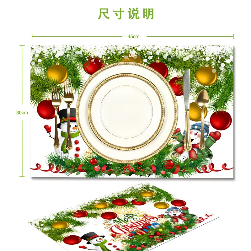 VIKAMA Lines & Plate Placemat, Washable Heat Resistant Placemat for Dining Table Kitchen