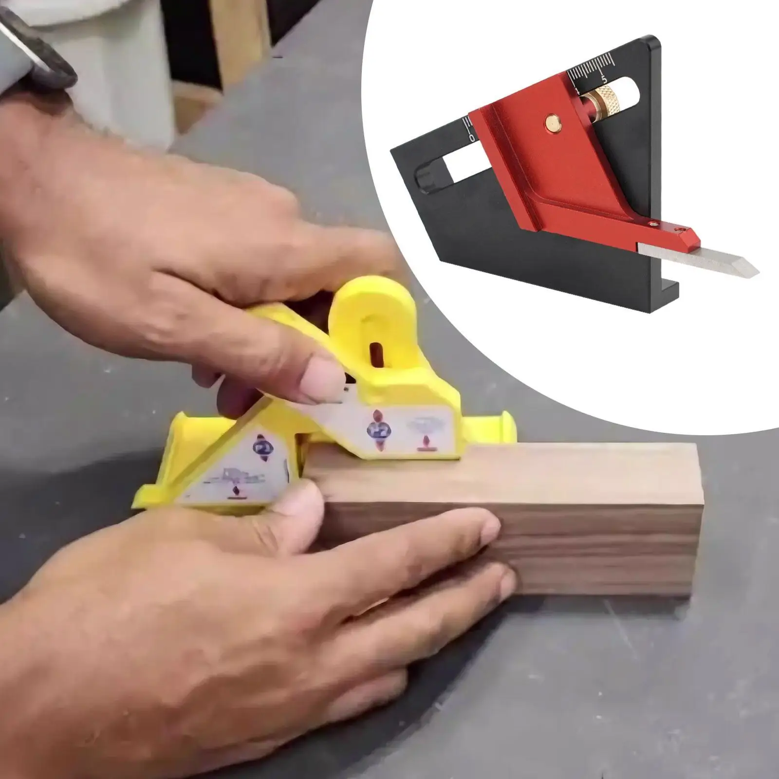 Woodworking Marking Tool Measurement Ruler Lightweight Versatile Aluminum Alloy Carpentry Wood Scriber for Furniture Engineer