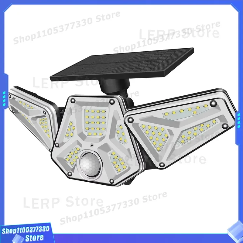 High Power PIR Motion Sensor LED Wall Light Solar Powered Outdoor Garden Lamp with Remote Control Special Design for Security