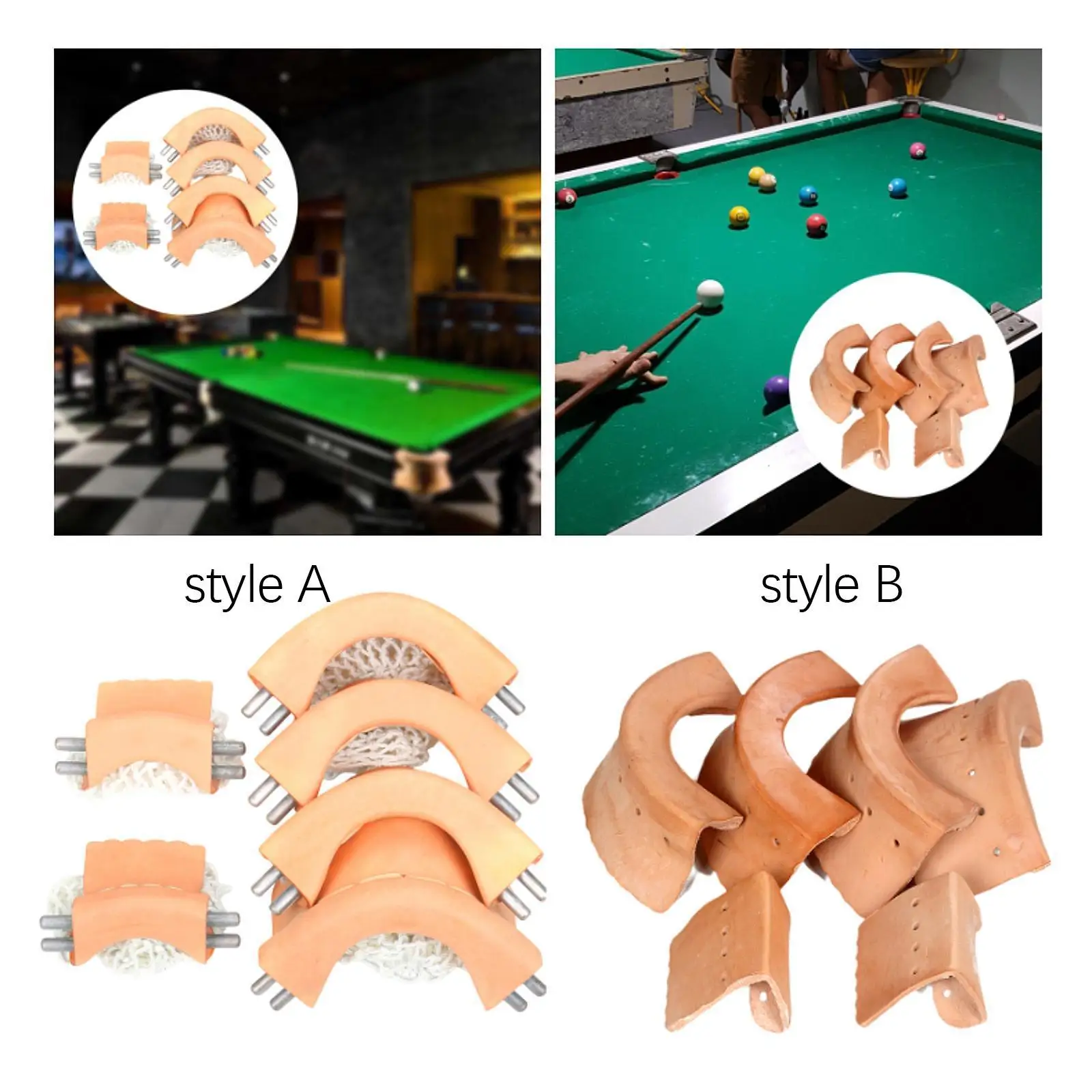 ถุงตาข่ายบิลเลียด 6 ชิ้น อุปกรณ์เสริมโต๊ะพูล ถุงตาข่ายบิลเลียดอเนกประสงค์แบบหนาสำหรับผู้เล่นมือใหม่ในคลับ