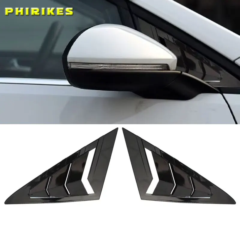 Para VW Golf 7 MK7 MK7.5 2013 ~ 2019 ventana triangular delantera de coche persiana lateral persiana cubierta embellecedora pegatina ventilación carbono Auto