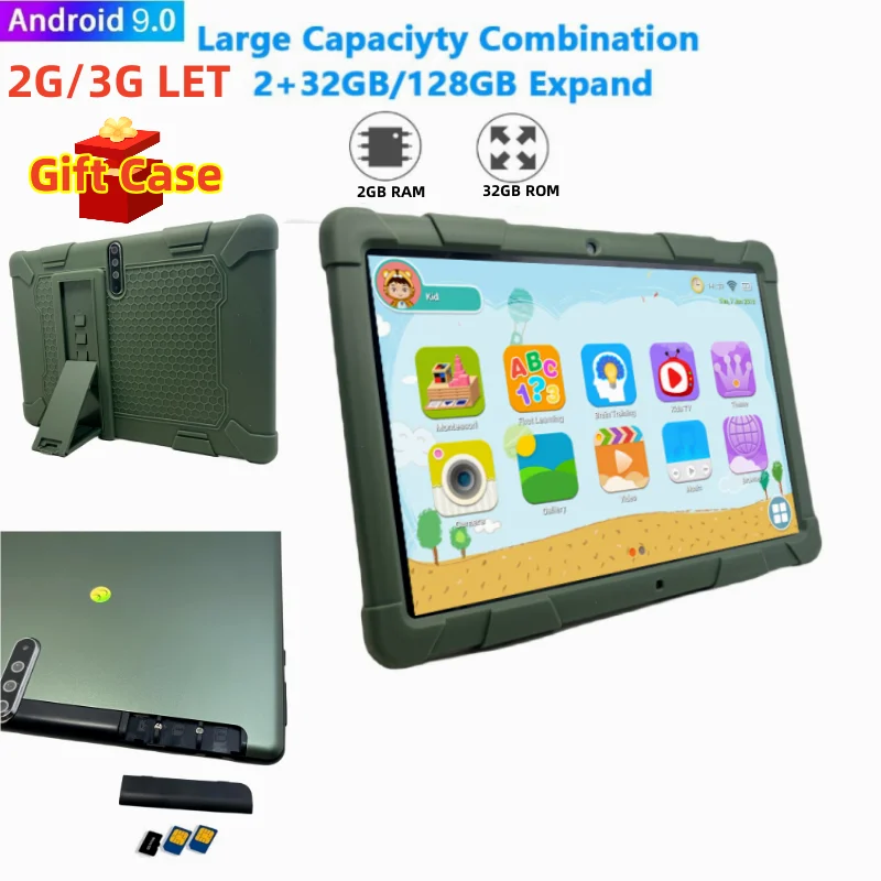 10.1 INCH Z80 Android 9.0 3G Phone Call Tablet 2GB RAM 32GB ROM A53 MTK6737 Type-C 1280*800 IPS Quad Core Dual Camera