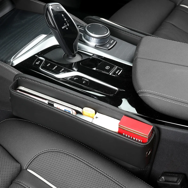 

Universal Car Seat Gap Organizer PU Leather Auto Console Side Pocket Seat Crevice Storage Box Interior Accessory For BMW G30 F30