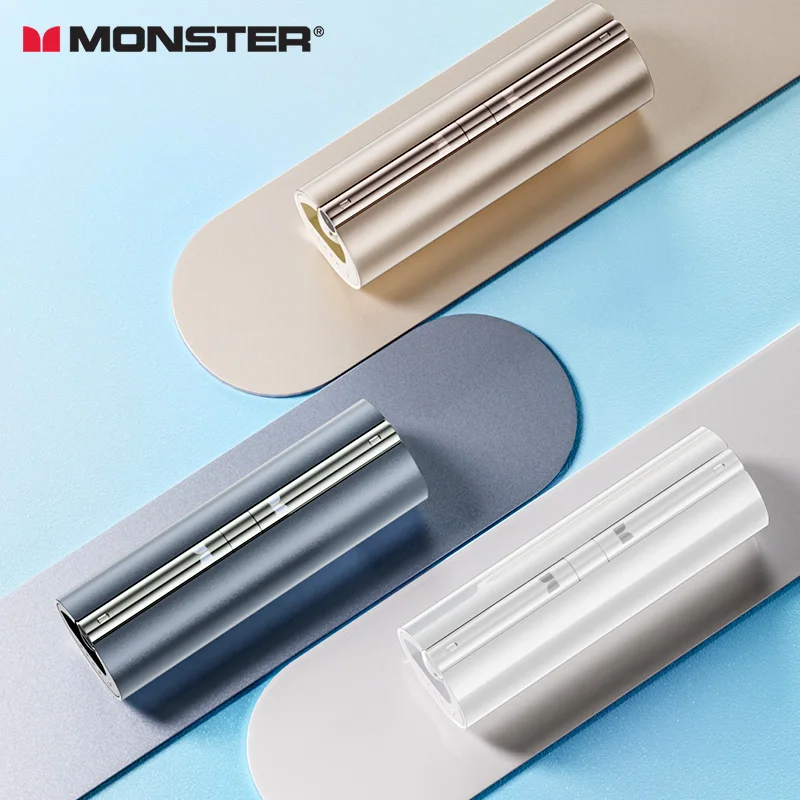 سماعات مونستر TWS اللاسلكية سماعات بلوتوث مع ميكروفون داخل الأذن سماعات أذن رياضية مقاومة للماء بدون ضوضاء سماعة رأس عالية الجودة