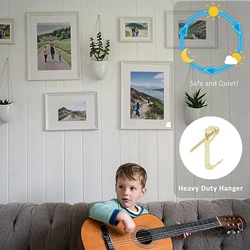 그림 걸이식 키트, 건식 벽체용 그림 후크, 3 가지 크기의 그림 후크 세트, 4.5Kg, 13.6Kg, 22.7Kg