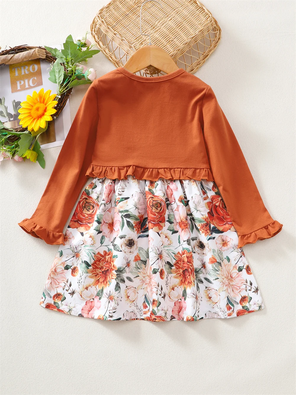 2PCS Kids Girl Clothes Set Long Sleeved Cardigan+Sleeveless A- Line Dress Summer Fashion Dresses Costume for Kids Girl 4-7Years