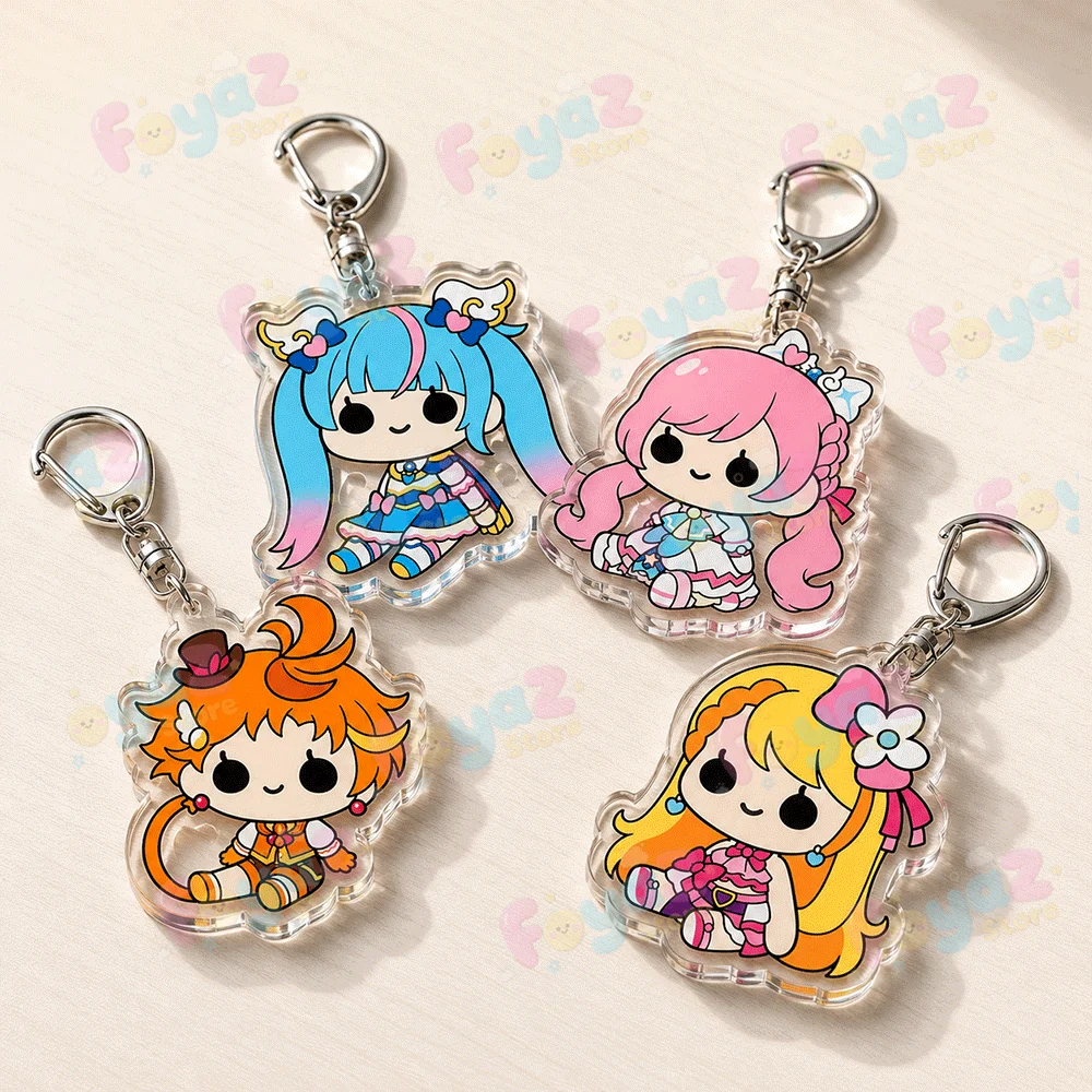Anime Sky Precure Keychains for Accessories Bag Charm Cure Sky Prism Wing Character Keyring Jewelry Fans Friends Gifts
