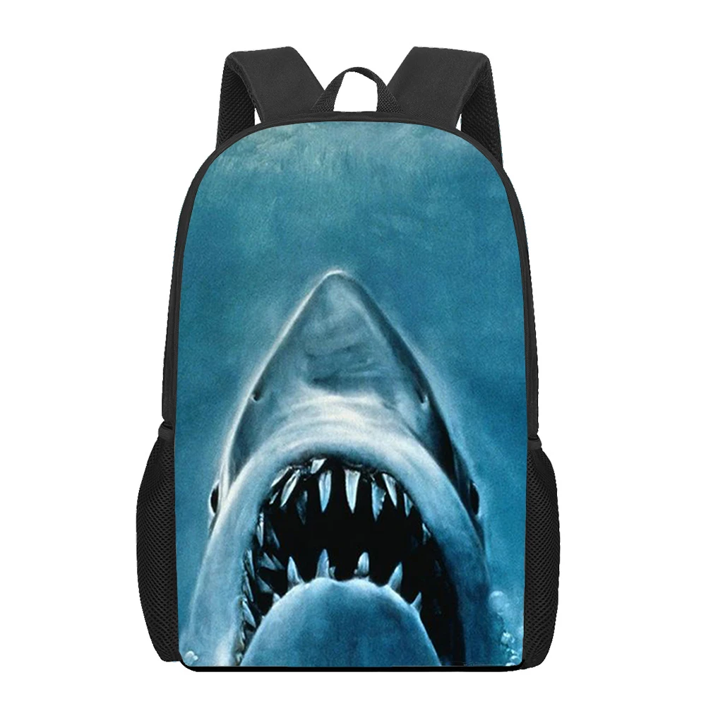 Shark Animal Print School Bag Set for Teenager Girls Primary Kids Backpack Book Bags Children Bookbag to Go Out,Shopping,Travels
