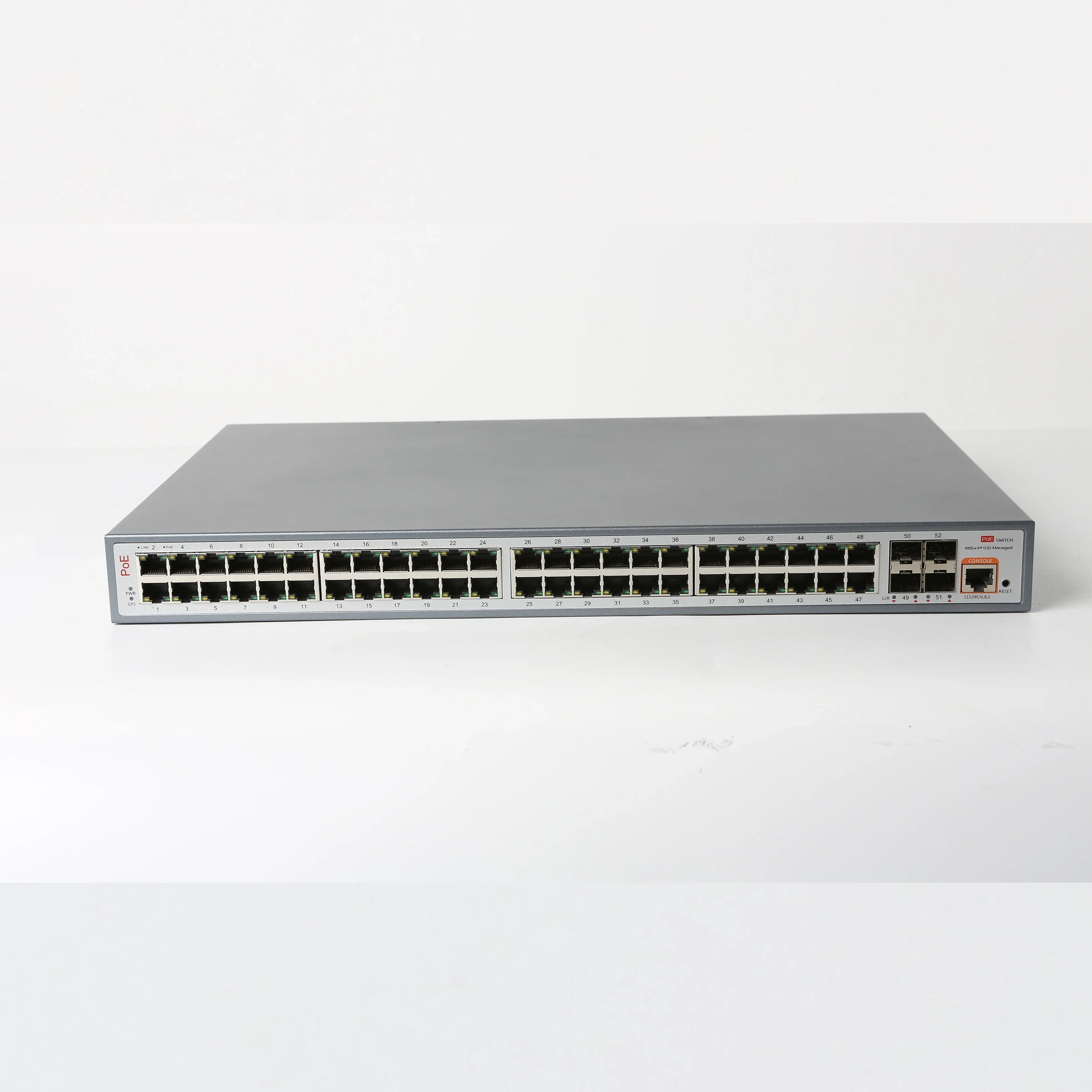 

Коммутатор Hioso 48+4 PoE, полностью гигабитный, управляемый, уровень 2, 48 портов Ethernet, 4 SFP+ 10G