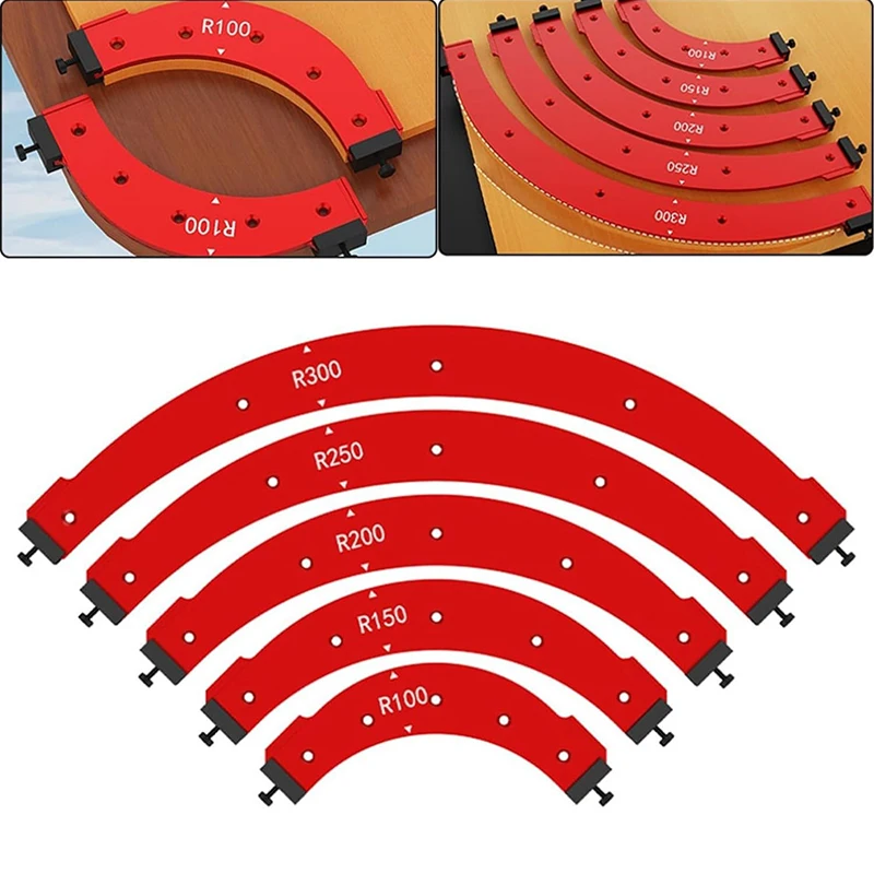 Locator Bit  Wood Panel R Round Durable for Tools Aluminum R-Corner Mold Kit Jig Woodworking Router Corner Radius Template