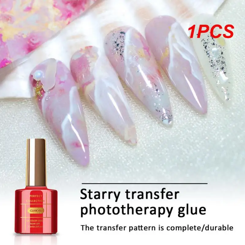 

1PCS Nail Foil Transfer Gel Adhesive Sticker Starry Sky Sticker Transfer Glue Gel Nail Polish Easy Apply Nail Art Glue Design