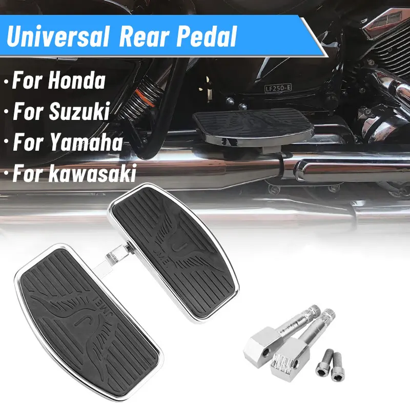 Motorcycle Rear Passenger Foot Pegs Floorboards For KAWASAKI Vulcan Honda Shadow Suzuki Yamaha Universal