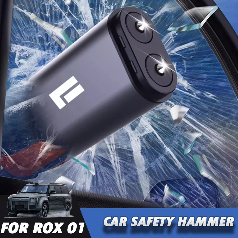 Car Safety Hammer for Polestones 01 Rox 01 One-Second Window Breaker Escape Tool Multi-Functional Glass-Shattering Accessory