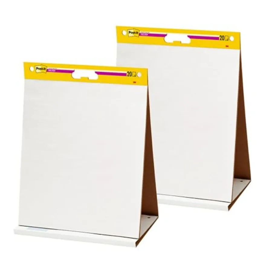 

Super Sticky Portable Tabletop Easel Pad, Great for Virtual Teachers and Students, 20x23 Inches, 20 Sheets, Pad, 2 Pads 563 VAD