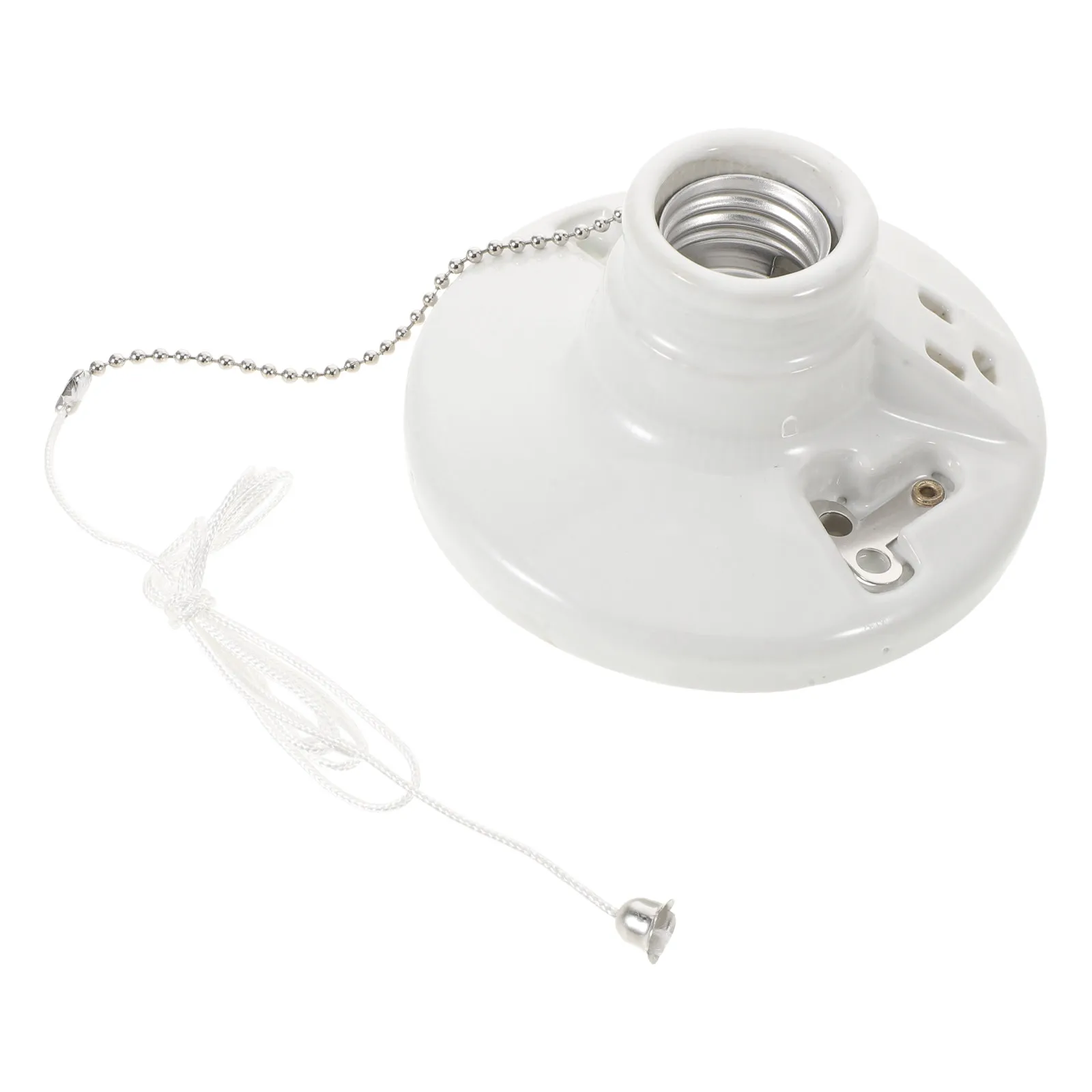 

Керамический патрон для лампы с цепочкой-выключателем, потолочный держатель для освещения, сменный патрон для светильника, подходит для дома