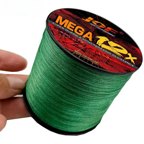 Imagen 2 del producto Línea de pesca JOF de 12 hebras, 300M, 500M, 1000M, trenzas reales X12, línea de pesca multifilamento de longitud completa, línea de hilo de PE No. # 0.8-8.0 #