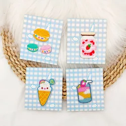 Food Series Embroidery Patch Self-adhesive Applique Scratch Patch Decorative Phone Case Backpack Notebook DIY Badge Accessories