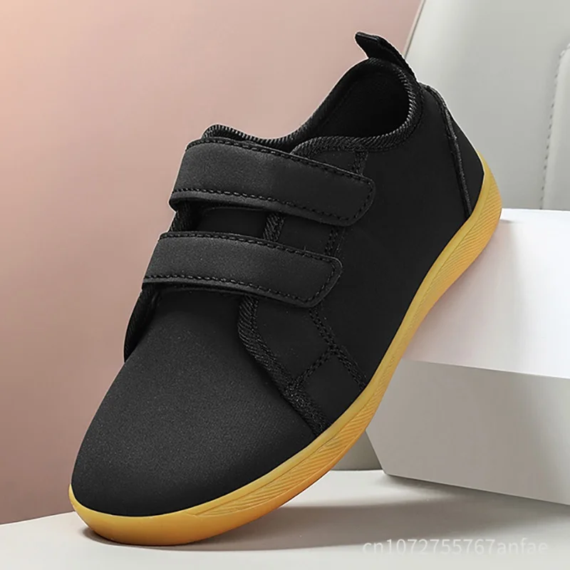 

Детские кроссовки с широким носком для босоногой ходьбы, дышащие кроссовки для девочек и мальчиков, обувь для прогулок на улице, нескользящая детская обувь