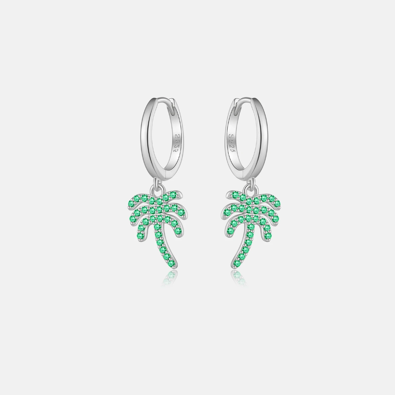 

VEWANT Women 100% 925 Piercing Silver Tree Green Zircon Drop Earrings 2025 Fashion Fine Party Wedding Jewelry Gift