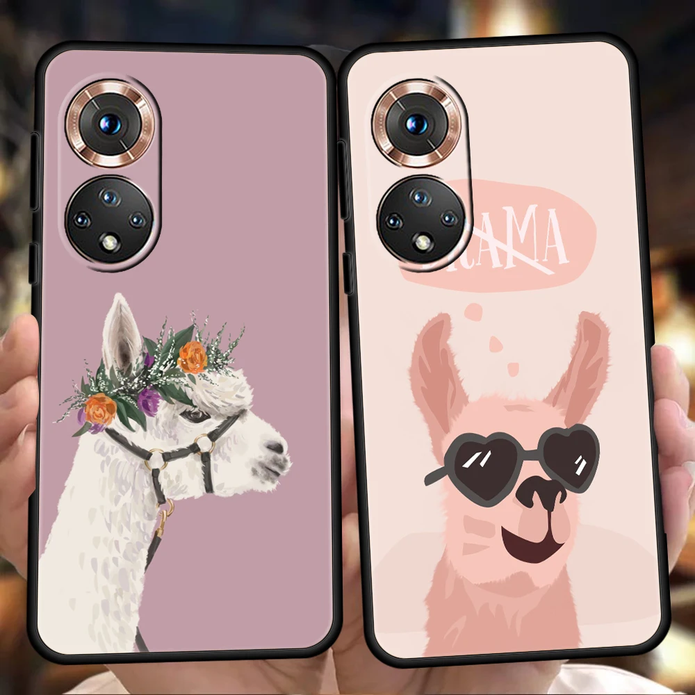 Lama Llama Alpacas Phone Case For Honor 50 10i 20i Pro Cover Bag For Honor 20 20S 10 9 8A 8S 8X 7A 5.7inch 7X Silicone Shell TPU