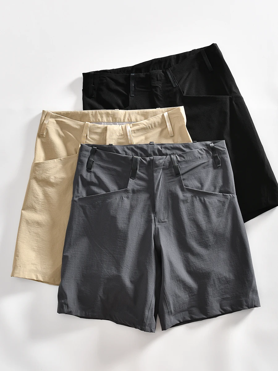 New 3D Tailored Seamless Heat Pressed Outdoor Men's Summer Quick Dry Breathable Straight Leg Casual Five-Quarter Pants