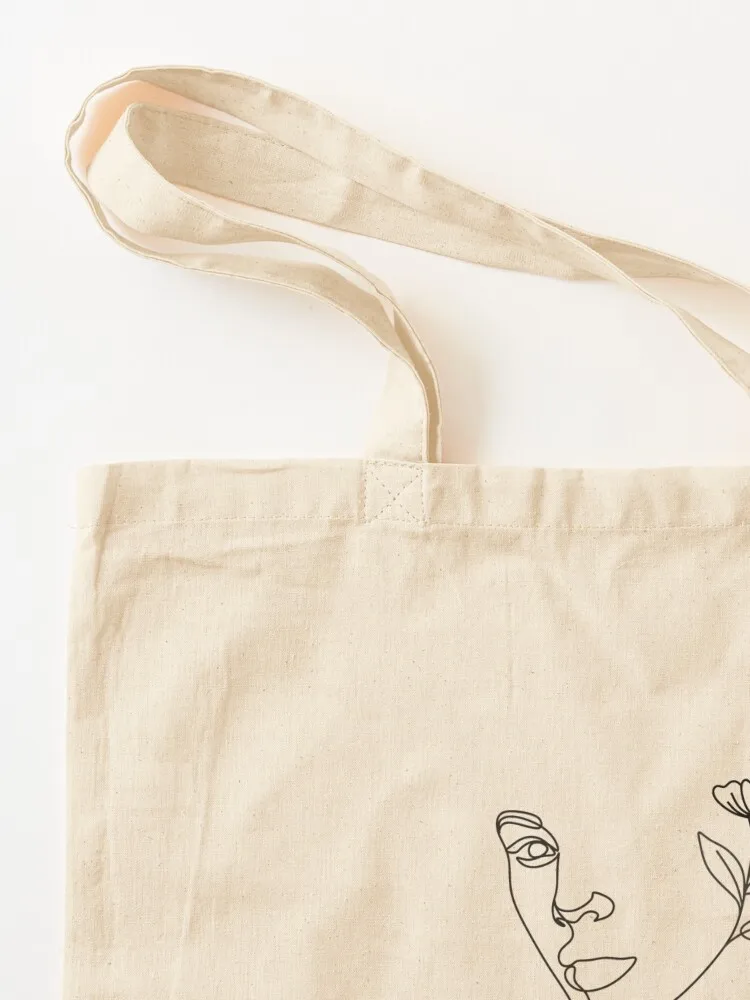 Nature woman head. Line art female face Art Print Tote Bag tote bag tote bag men's bags for women bags men