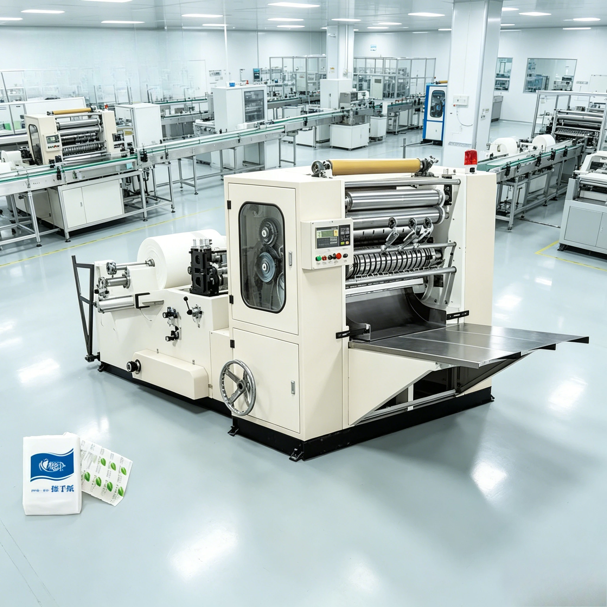 Automatic Facial Tissue & Hand Towel Making Machine High Efficiency Paper Production Equipment Multi-Function customized