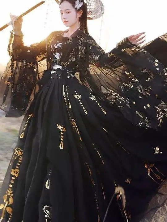 Originale Hanfu antico Costume cinese abbigliamento donna tradizionale costumi di danza Hanfu vestito da fata popolare per la laurea