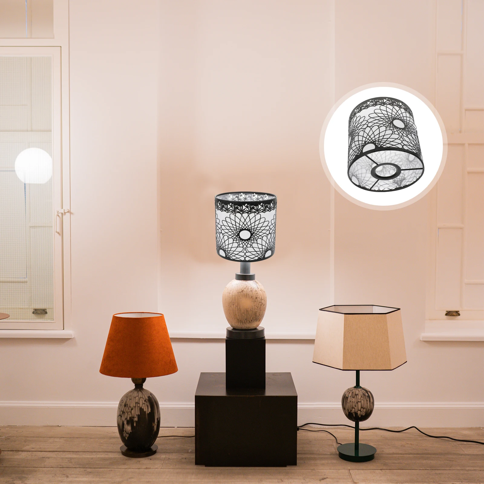 

Industrial Lamp Shades Metal Light Shade Vintage Iron Cover Decorative Table Lantern Drum Retro Pendant Ch Floor Desktop