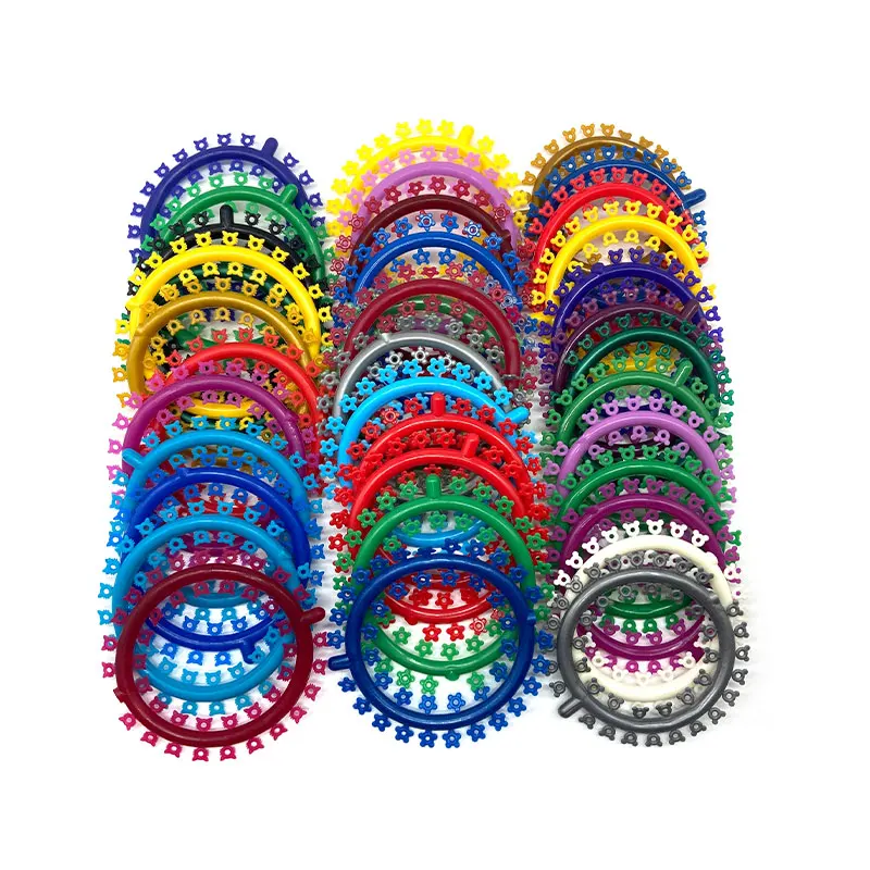 1000Pcs Dental Orthodontic Ligature Ties Cartoon O-Ring Cat Flower Mouse Elastic Bands Accessories For Brackets Braces Archwires