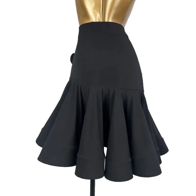 피쉬본 스커트, 라틴 댄스 스커트, 성인 여성 연습복, 전문 국가 표준 댄스 공연