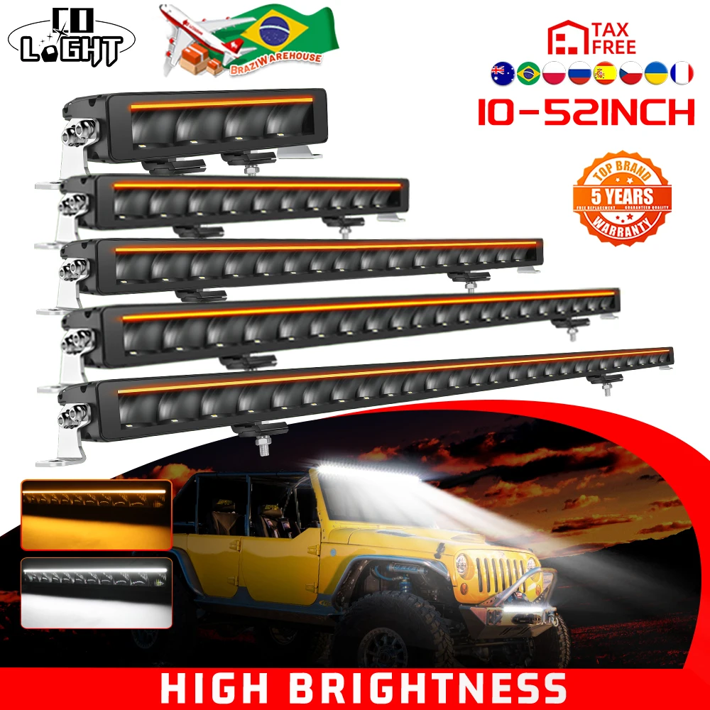 CO LIGHT 32 Inch LED Light Bar DRL Flood Spot Offroad LED Driving Light Bar IP68 for Pickup Truck SUV ATV UTV Boat 4x4 12V 24V