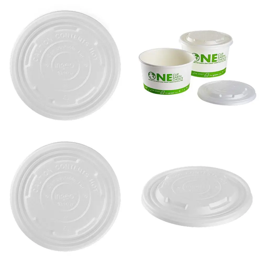 

12-16 oz Eco-Friendly Compostable Paper Food Boxes with Flat Lids (500 Pack)