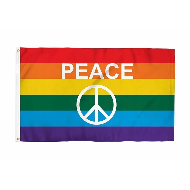World Peace Flag 90 X 150 Cm Large Polyester Peace Flag For Backyard Garden Playground